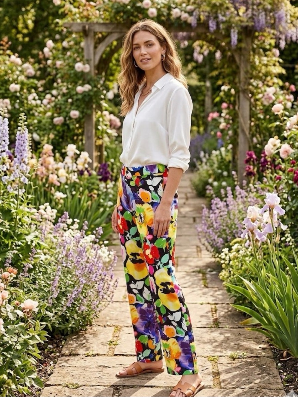 Ralph Lauren Floral Pants Size 6 Petite Mint Condtion